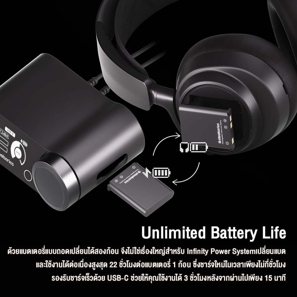 หูฟัง SteelSeries Arctis Nova Pro Wireless for PlayStation สีดำ_6